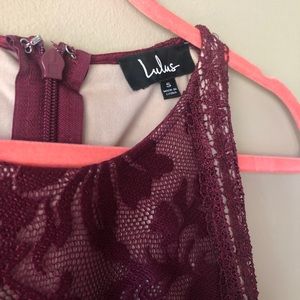 Lulus Maroon Floor-length Dress